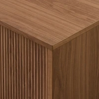 Mocha Brown Fluted 2-Door Compact TV Stand