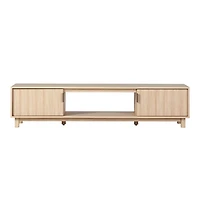 Coastal Oak Fluted 2-Door TV Stand