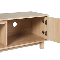 Coastal Oak Fluted 2-Door TV Stand