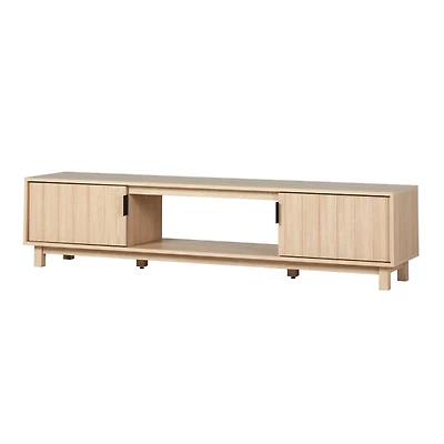 Coastal Oak Fluted 2-Door TV Stand