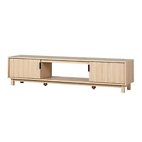 Coastal Oak Fluted 2-Door TV Stand