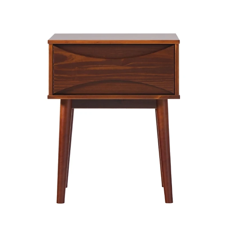 Walnut Mid-Century Modern Nightstand