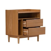 Caramel Pine 2-Drawer Nightstand