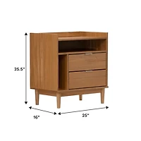 Caramel Pine 2-Drawer Nightstand