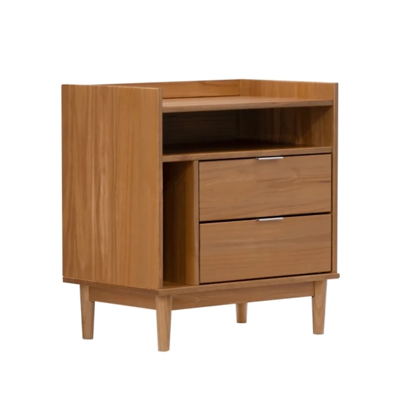 Caramel Pine 2-Drawer Nightstand