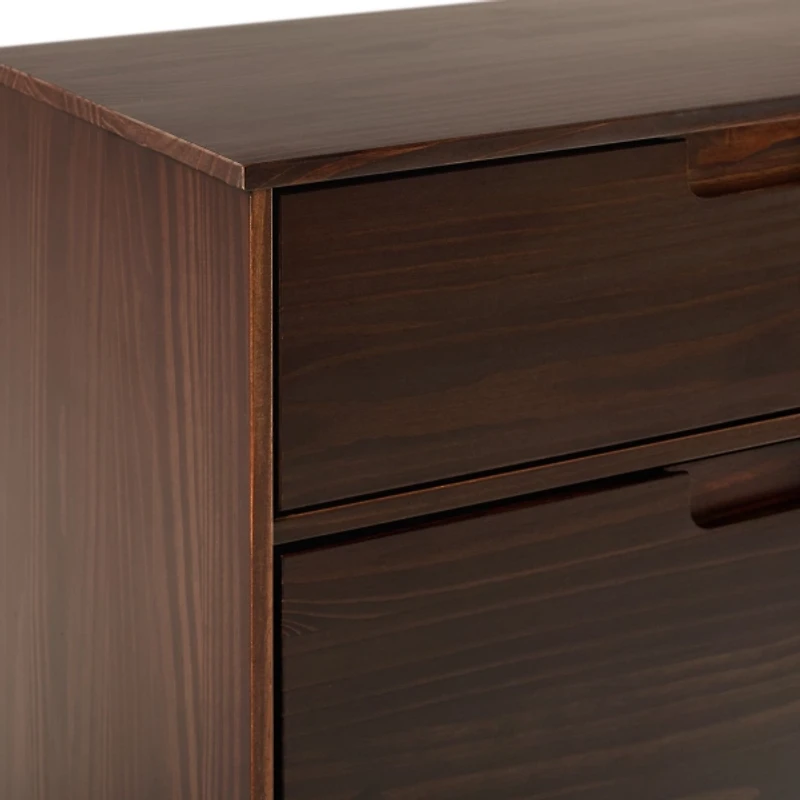 Walnut Mid-Century Modern 3-Drawer Dresser