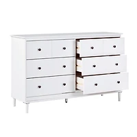 White Pine 6-Drawer Modern Dresser