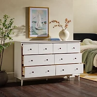 White Pine 6-Drawer Modern Dresser