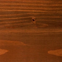 Brown Wood Slatted Mid-Century Modern Queen Bed