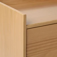 Natural Pine 2-Drawer Gallery Top Nightstand
