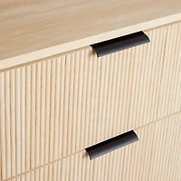 Coastal Oak Reeded 3-Drawer Dresser