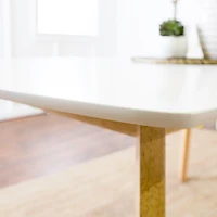 Two-Tone Mid-Century Modern Wood Dining Table