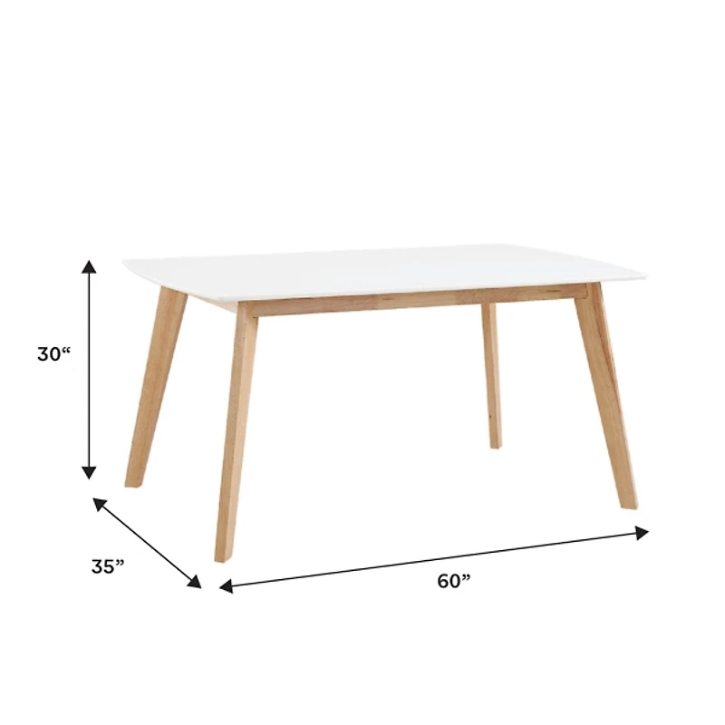 Two-Tone Mid-Century Modern Wood Dining Table