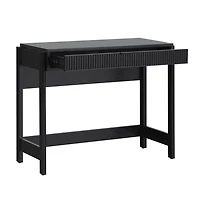 Black Modern 1-Drawer Reeded Desk