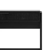 Black Modern 1-Drawer Reeded Desk