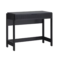 Black Modern 1-Drawer Reeded Desk