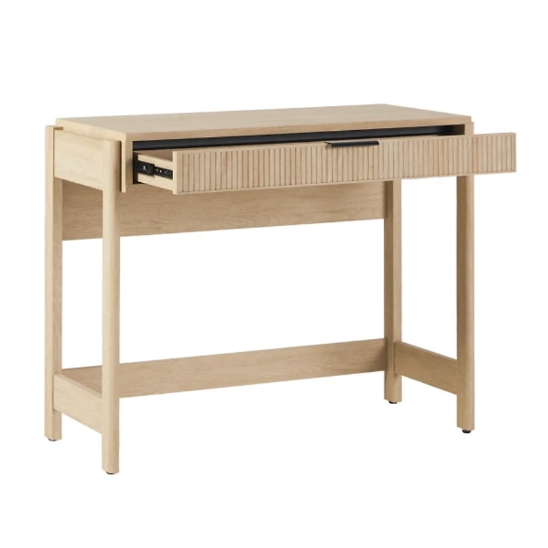 Natural Modern 1-Drawer Reeded Desk