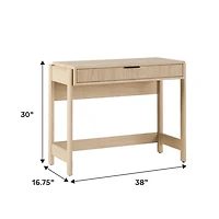 Natural Modern 1-Drawer Reeded Desk