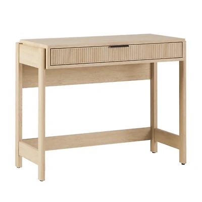 Natural Modern 1-Drawer Reeded Desk