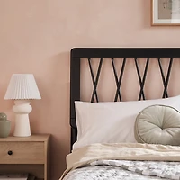 Black Wood Spindle Headboard Full Bed