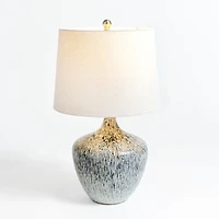 Blue Reactive Glaze Ceramic Table Lamp
