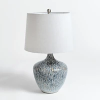 Blue Reactive Glaze Ceramic Table Lamp