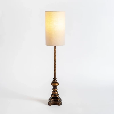 Bronze Candlestick Buffet Lamp