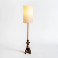 Bronze Candlestick Buffet Lamp