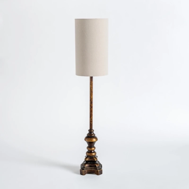 Bronze Candlestick Buffet Lamp