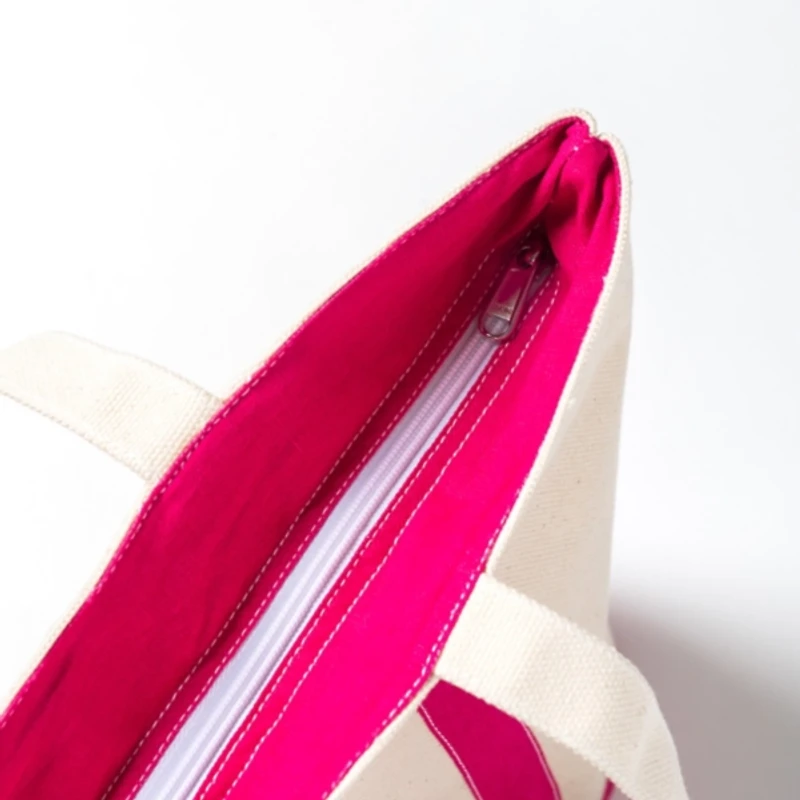 Pink Embroidered Monogram R Boat Tote