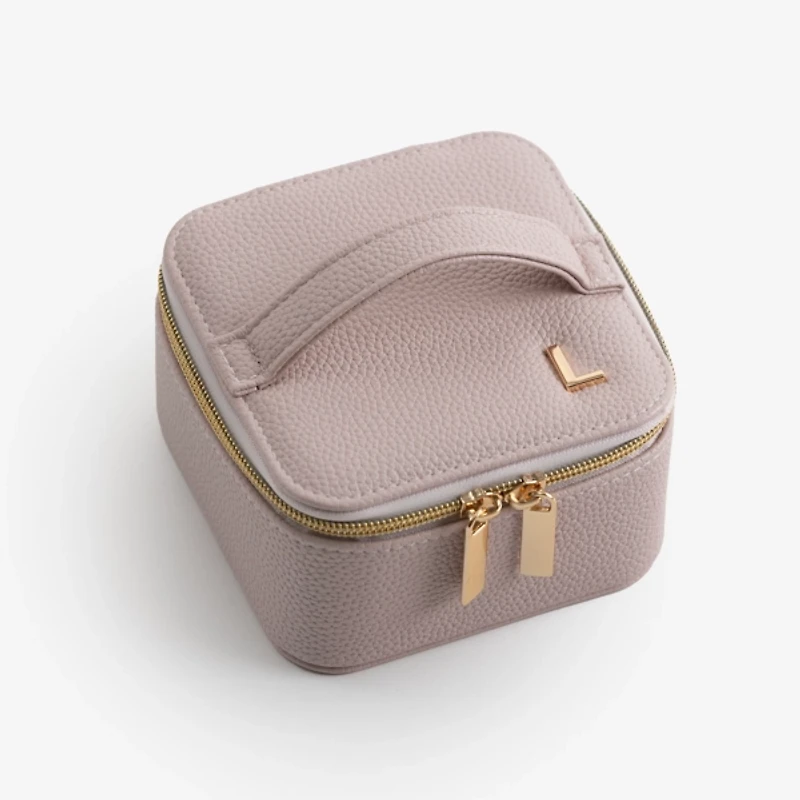 Pink Monogram L Travel Jewelry Box with Handle