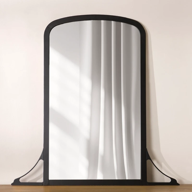Dana Black Metal Mantel Wall Mirror