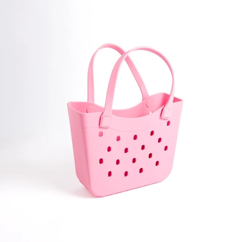 Medium Light Pink Curve Carry-All Basket Tote