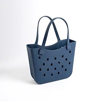 Medium Navy Blue Curve Carry-All Basket Tote