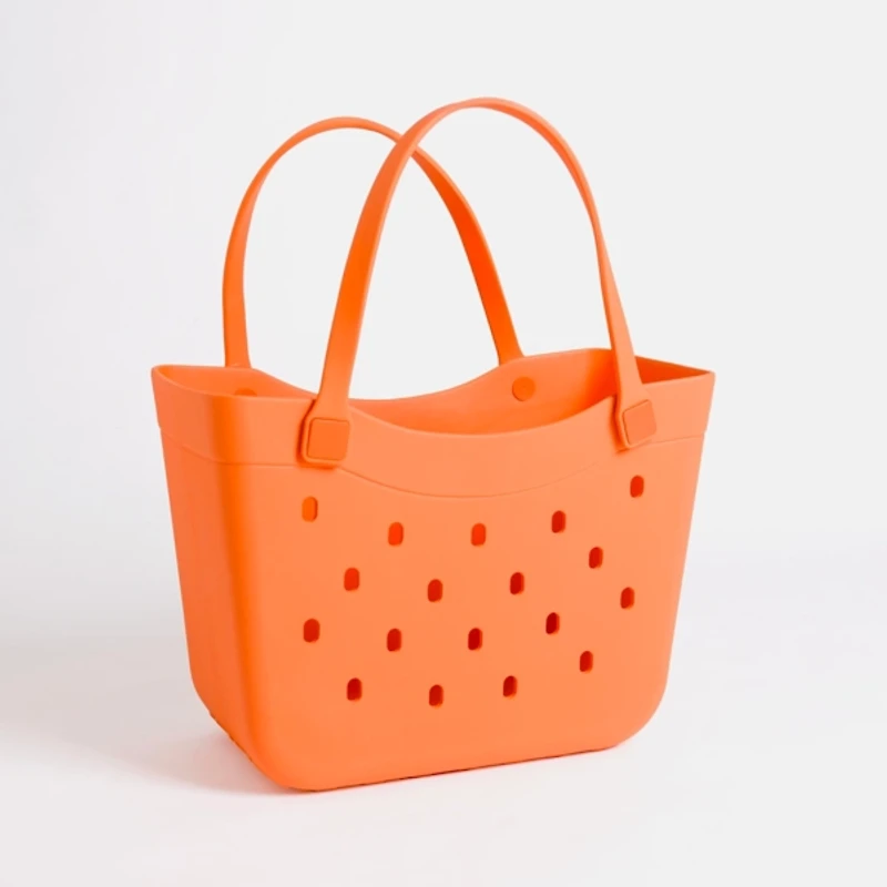 Orange Curve Carry-All Basket Tote