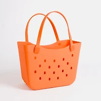 Orange Curve Carry-All Basket Tote