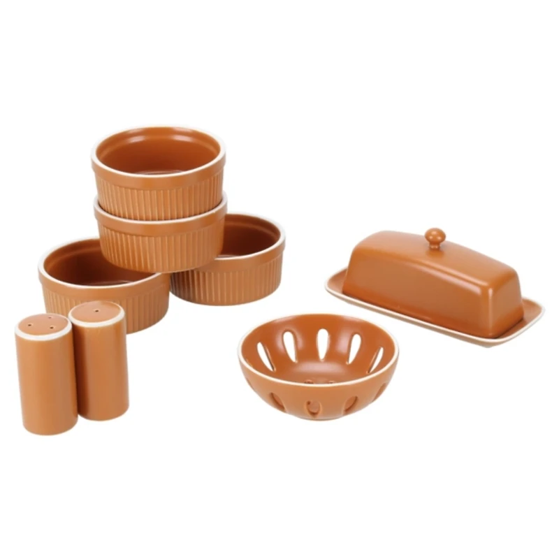 Tempo Terracotta 7-pc. Countertop Accessory Set
