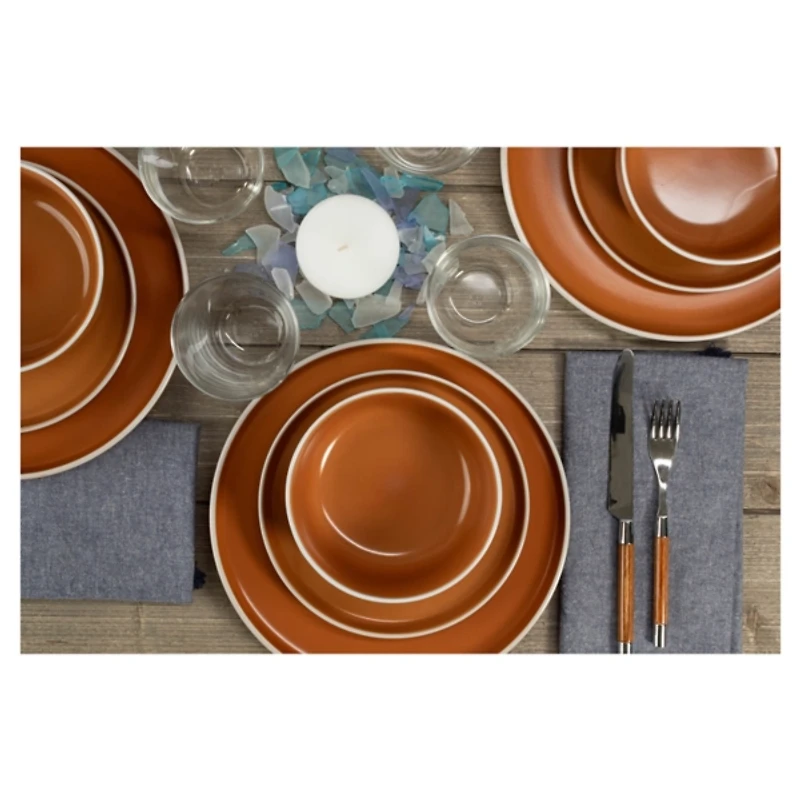 Terracotta Stoneware -pc. Dinnerware Set