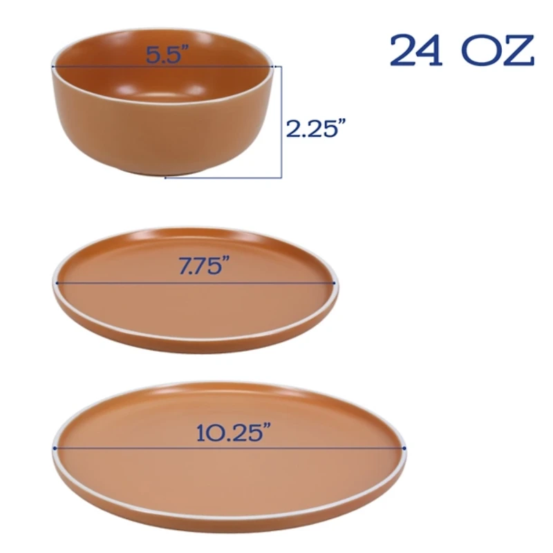 Terracotta Stoneware -pc. Dinnerware Set