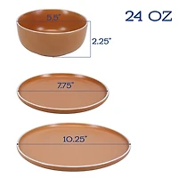 Terracotta Stoneware -pc. Dinnerware Set