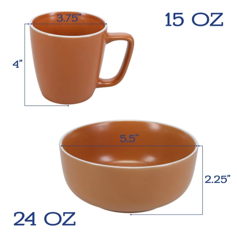 Terracotta Stoneware 16-pc. Dinnerware Set