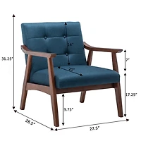 Blue Tufted Natalie Accent Chair