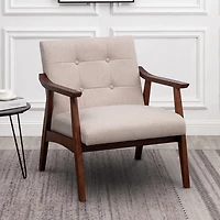 Beige Tufted Natalie Accent Chair