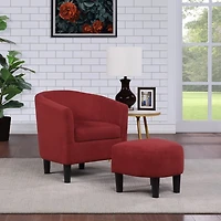 Churchill Accent Chair & Ottoman Set