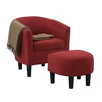 Churchill Accent Chair & Ottoman Set