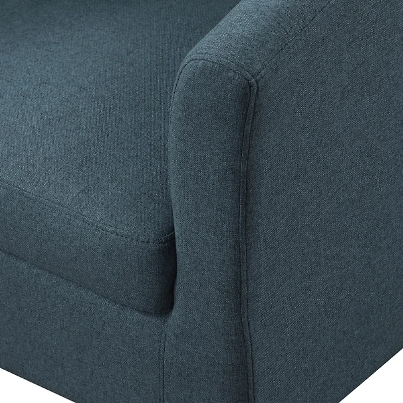 Navy Diamond Tufted Accent Chair & Ottoman Set