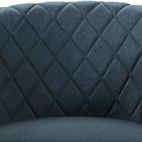 Navy Diamond Tufted Accent Chair & Ottoman Set