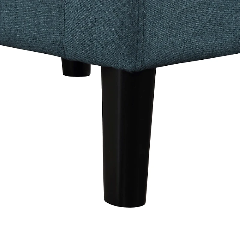 Navy Diamond Tufted Accent Chair & Ottoman Set