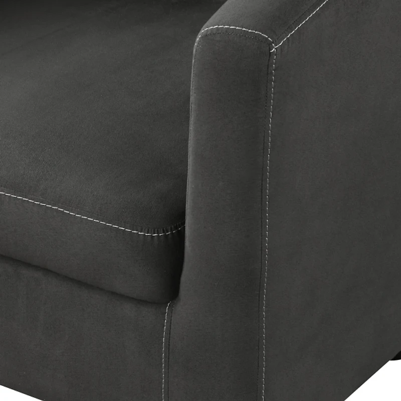 Black Diamond Tufted Accent Chair & Ottoman Set