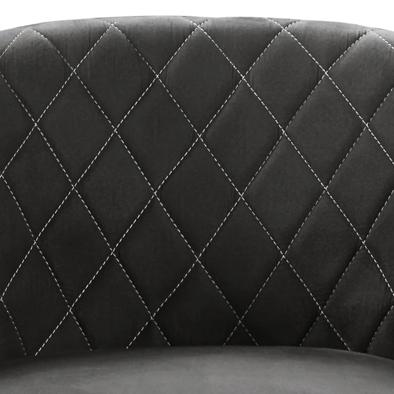 Black Diamond Tufted Accent Chair & Ottoman Set